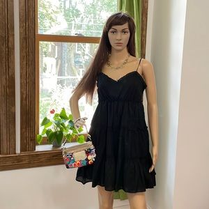 Black cotton dress